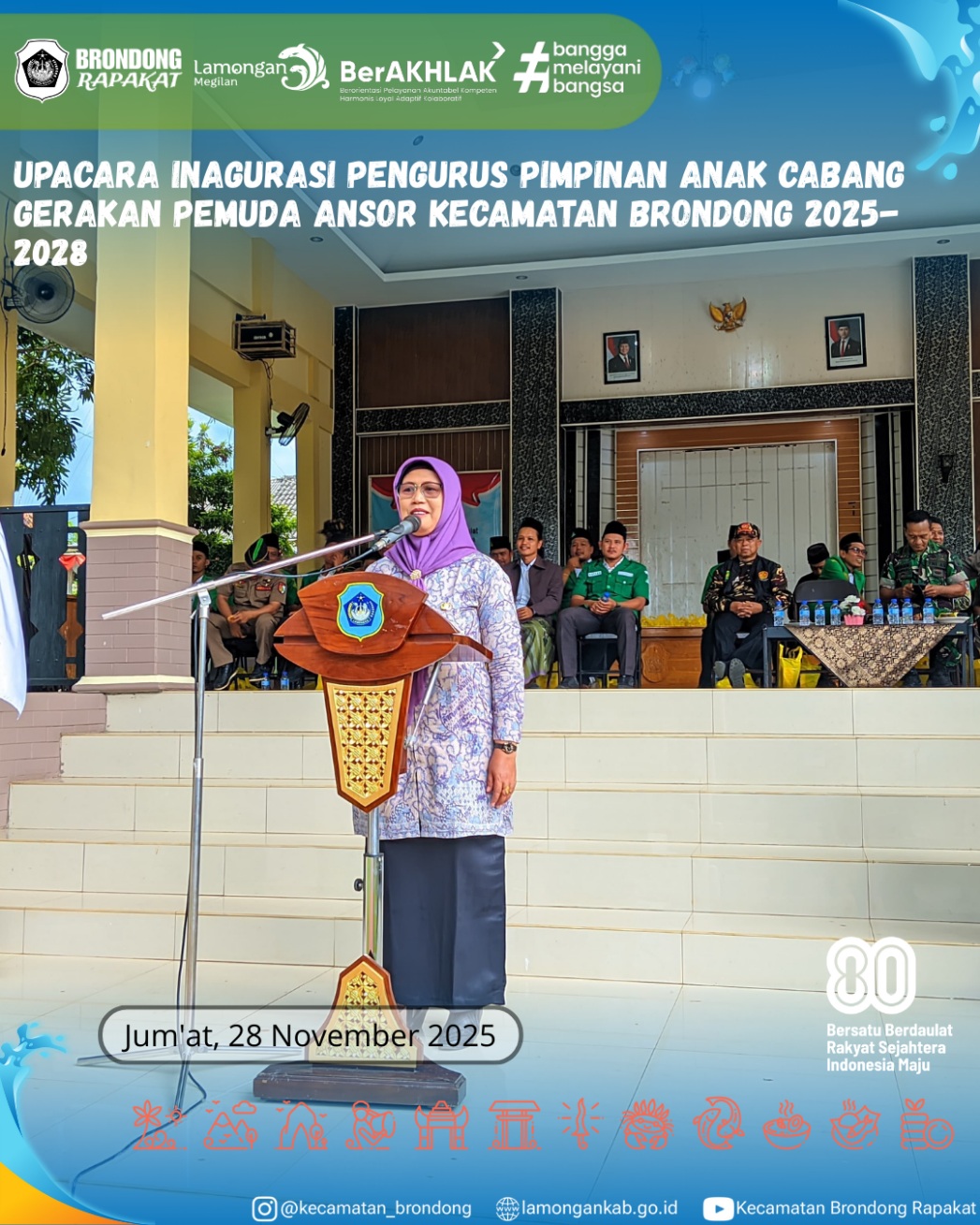 Foto: UPACARA INAGURASI PENGURUS PAC GP ANSOR KECAMATAN BRONDONG 2025–2028