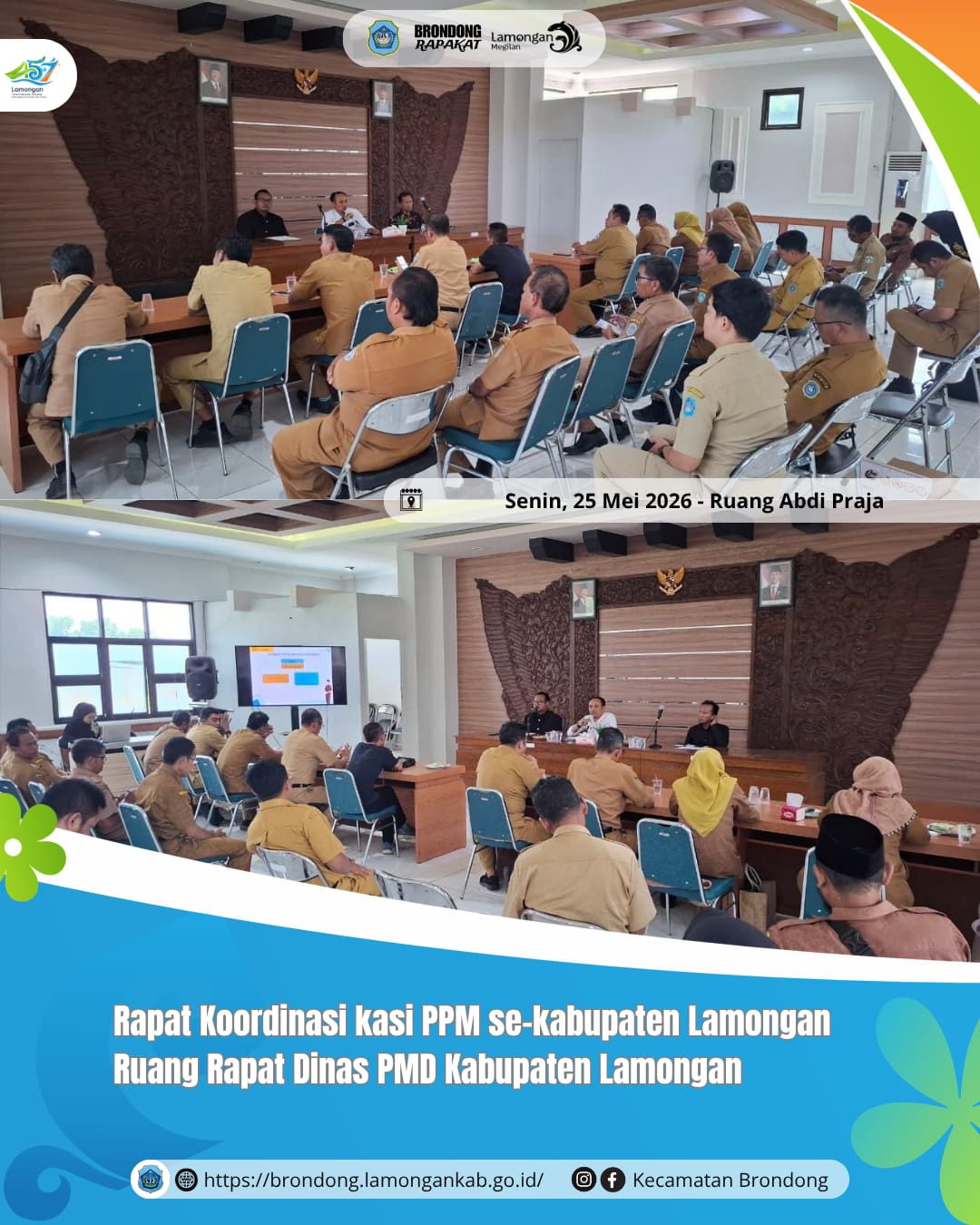 Foto: RAPAT KOORDINASI KEPALA SEKSI PEMBANGUNAN DAN PEMBERDAYAAN MASYARAKAT SE-KABUPATEN LAMONGAN DI DINAS PMD