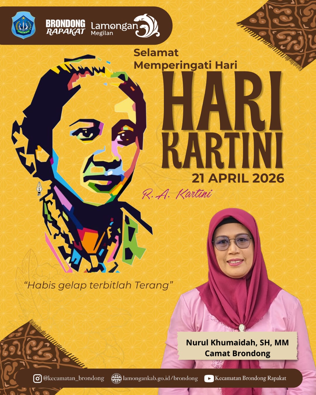Foto: SELAMAT HARI KARTINI DARI KECAMATAN BRONDONG
