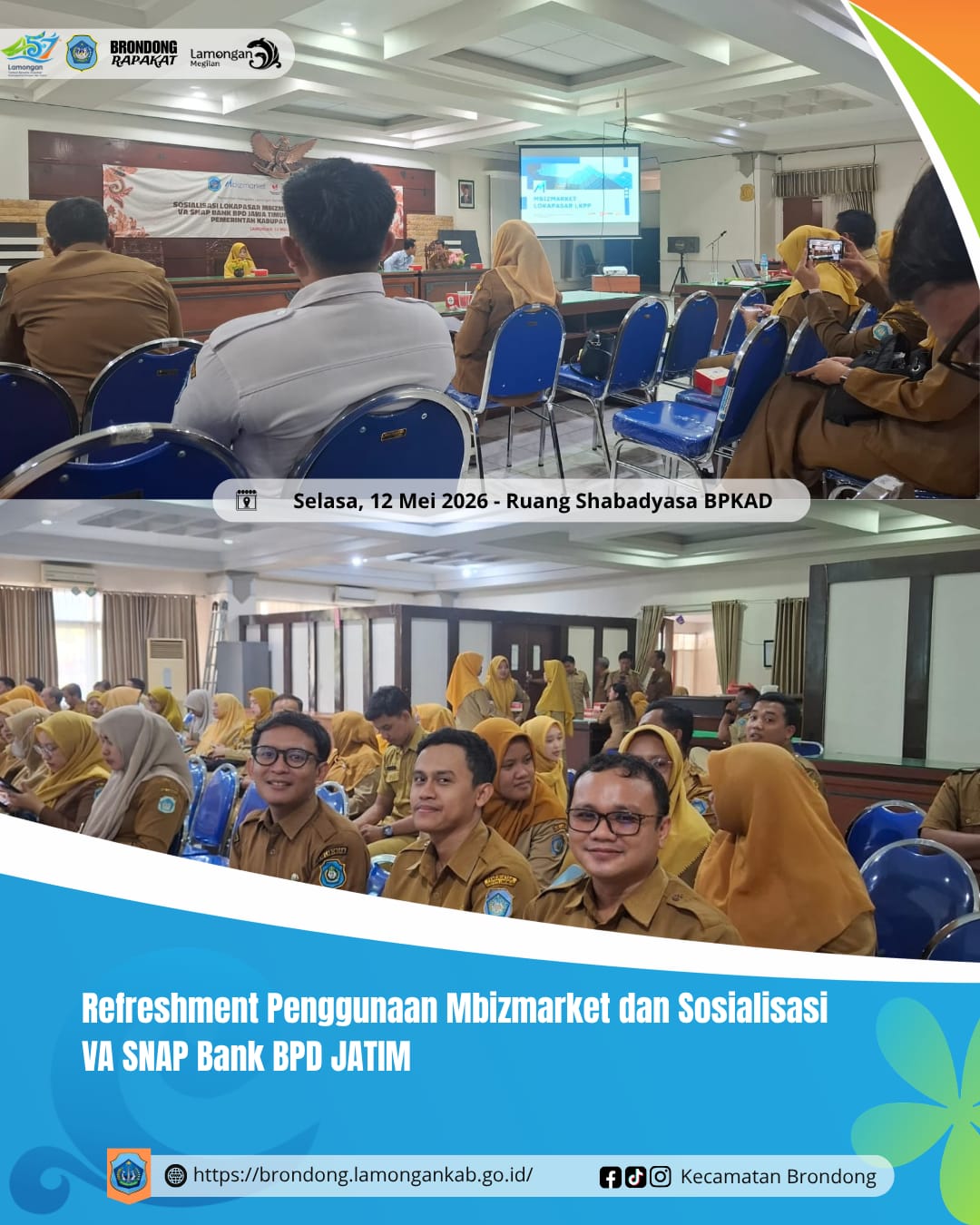 Foto: TINGKATKAN TRANSPARANSI PENGADAAN, KECAMATAN BRONDONG IKUTI REFRESHMENT MBIZMARKET DAN SOSIALISASI VA SNAP
