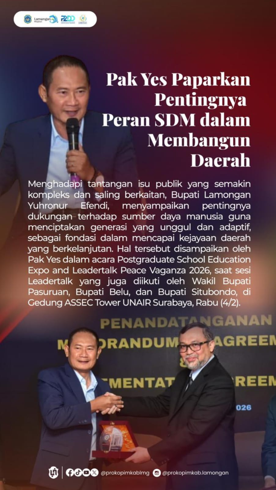 Foto: PERAN SDM DALAM MEMBANGUN DAERAH, DARI PAK YES