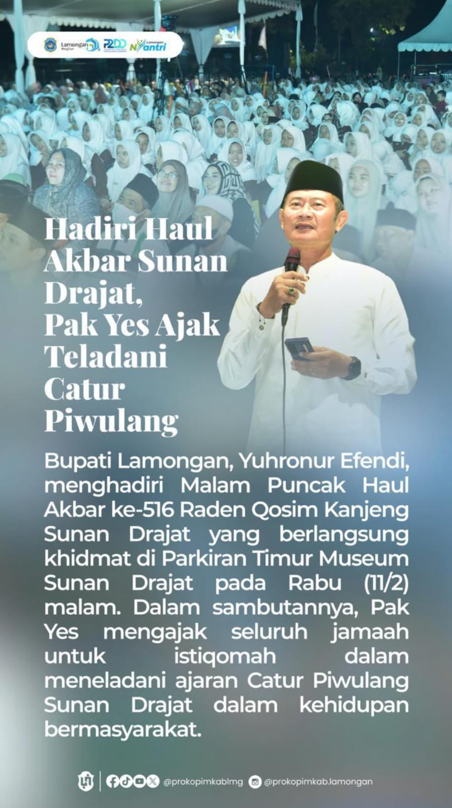 Foto: PAK YES HADIRI HAUL AKBAR SUNAN DRAJAT