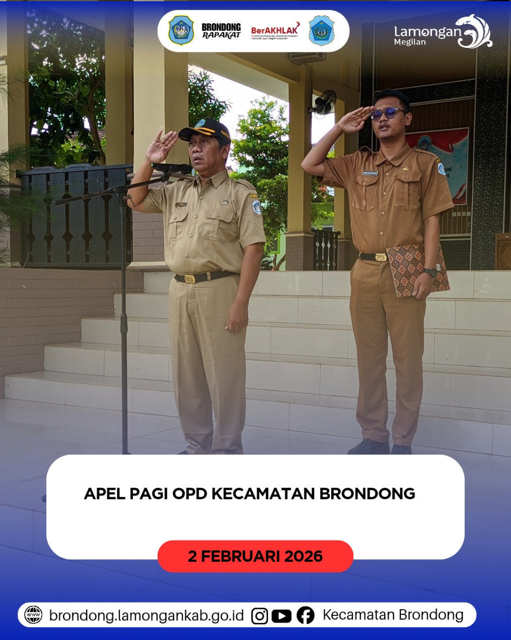 APEL PAGI BERSAMA PERKUAT DISIPLIN DAN KINERJA PEGAWAI KECAMATAN BRONDONG