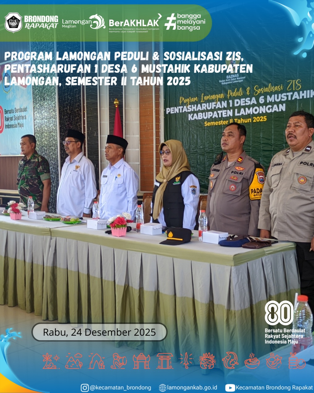 Foto: PROGRAM LAMONGAN PEDULI PERKUAT KEPEDULIAN SOSIAL MELALUI PENTASHARUFAN ZIS