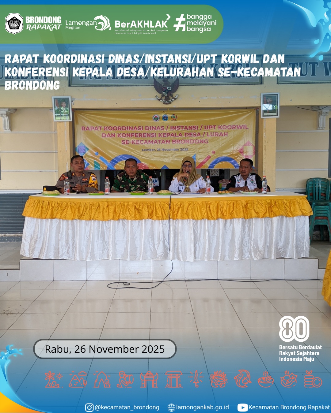 Foto: KOORDINASI LINTAS INSTANSI DAN KEPALA DESA SE-KECAMATAN BRONDONG