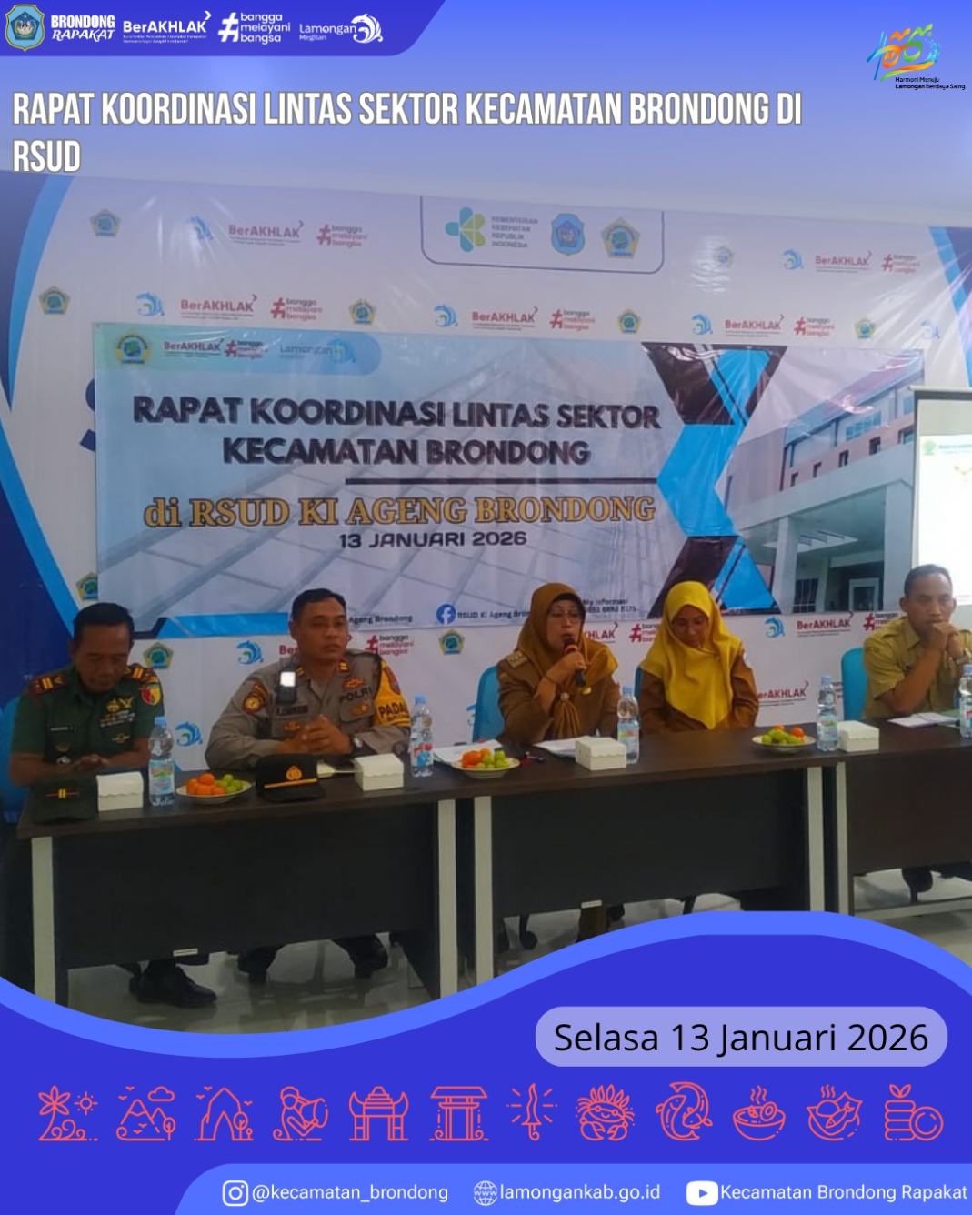 Foto: RAPAT KOORDINASI LINTAS SEKTOR PERKUAT SINERGI PELAYANAN DI KECAMATAN BRONDONG