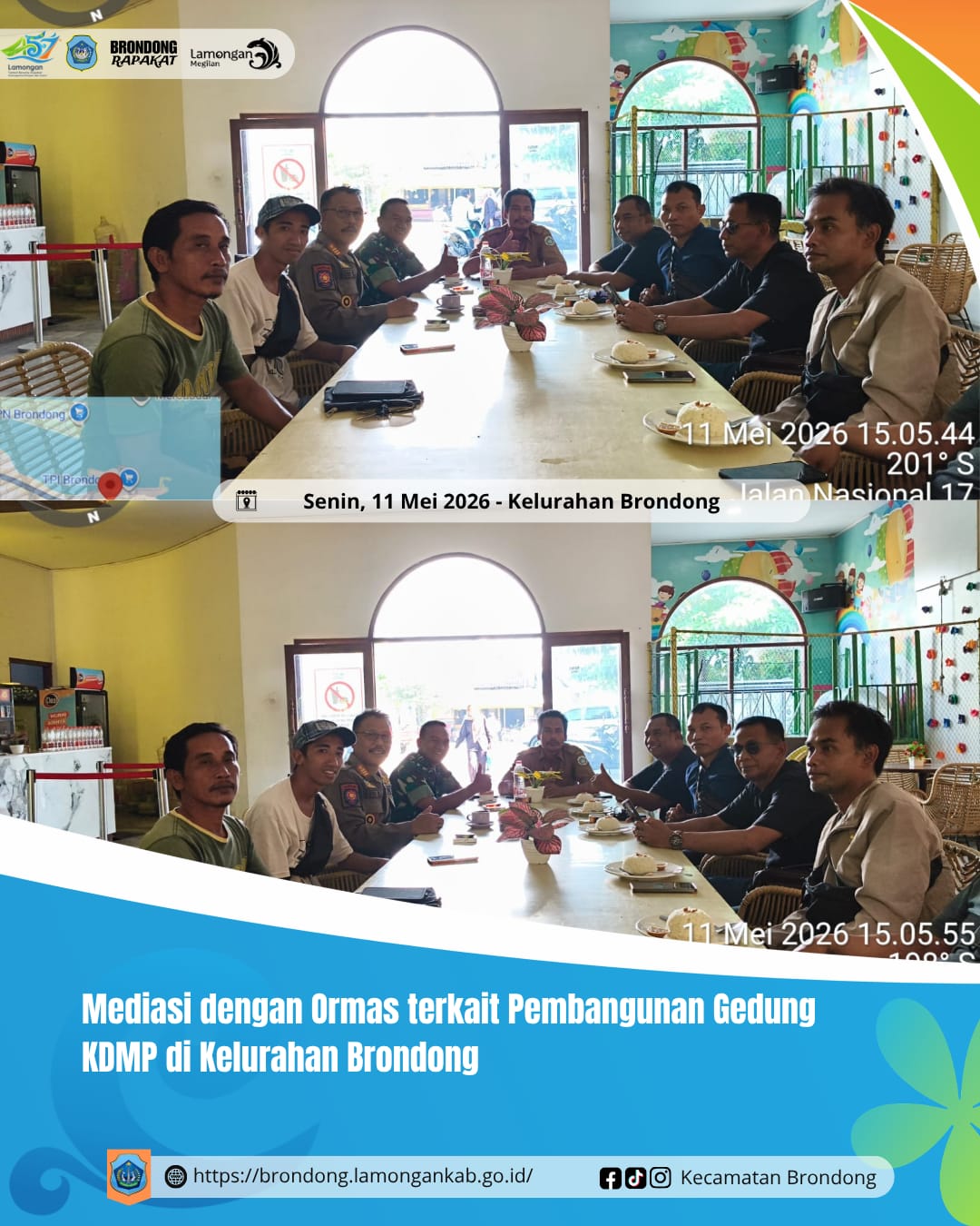 Foto: PEMERINTAH KECAMATAN BRONDONG MENGGELAR MEDIASI PERMASALAHAN PEMBANGUNAN GEDUNG KDKMP DI KELURAHAN BRONDONG