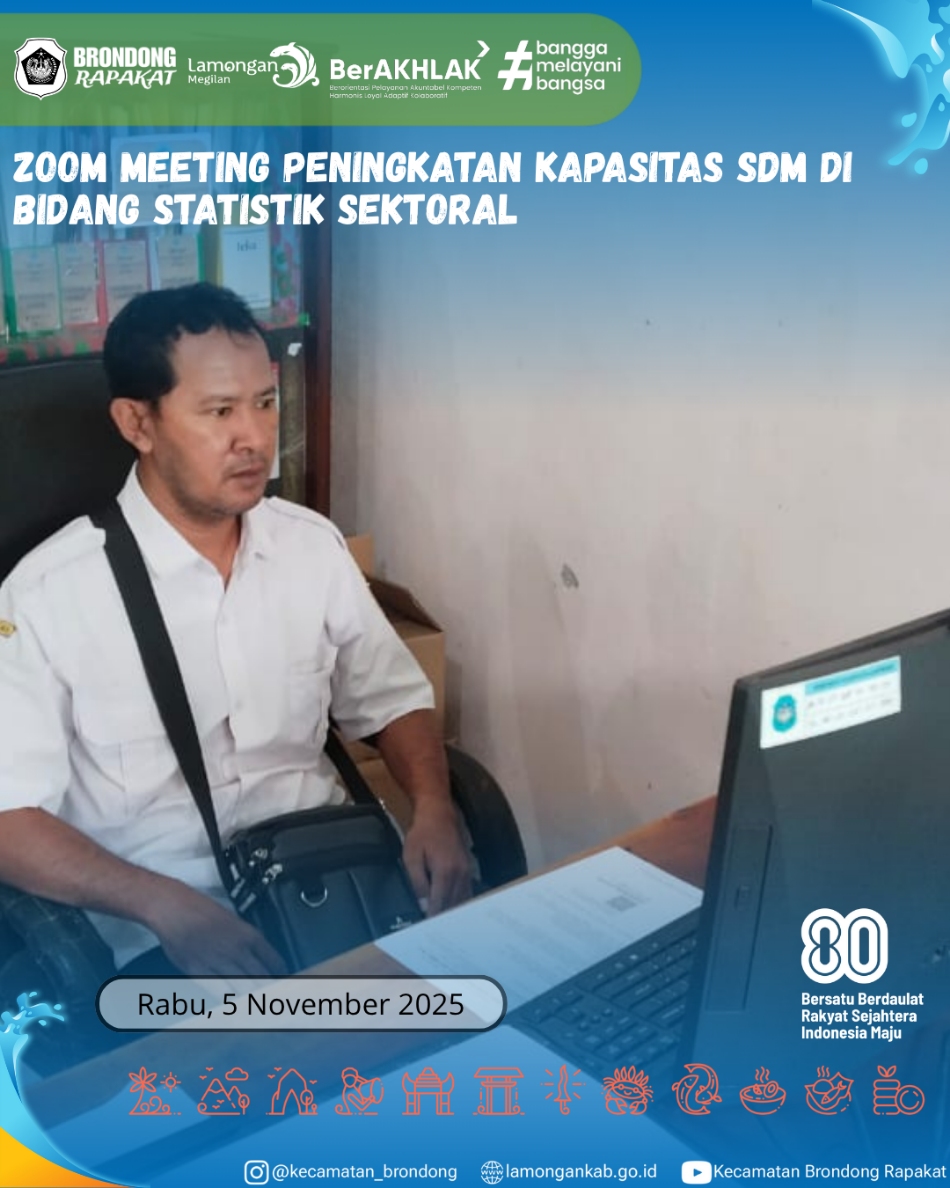 Foto: ZOOM MEETING PENINGKATAN KAPASITAS SDM BIDANG STATISTIK SEKTORAL