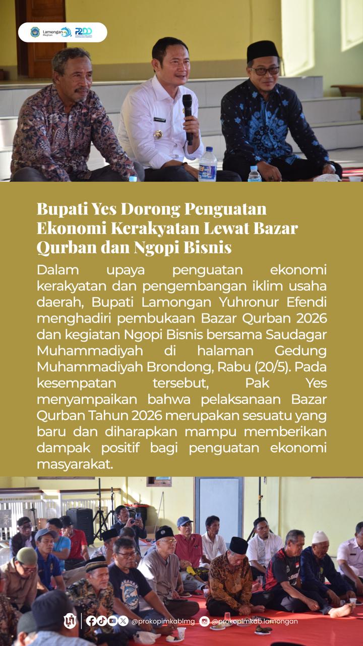 Foto: BUPATI LAMONGAN HADIRI BAZAR QURBAN DI GEDUNG MUHAMMADIYAH BRONDONG