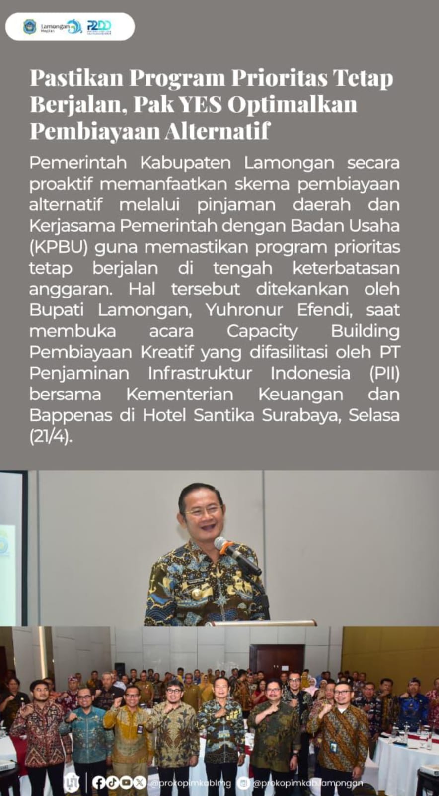 Foto: PEMANFAATAN SKEMA PEMBIAYAAN ALTERNATIF MELALUI PINJAMAN DAERAH DAN (KPBU)