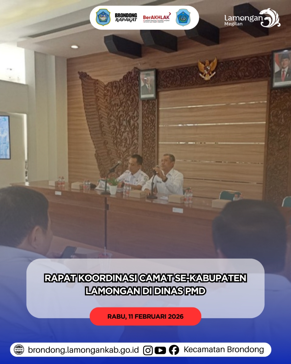 Foto: RAPAT KOORDINASI DINAS PMD KABUPATEN LAMONGAN PERKUAT SINERGI PEMERINTAHAN DESA