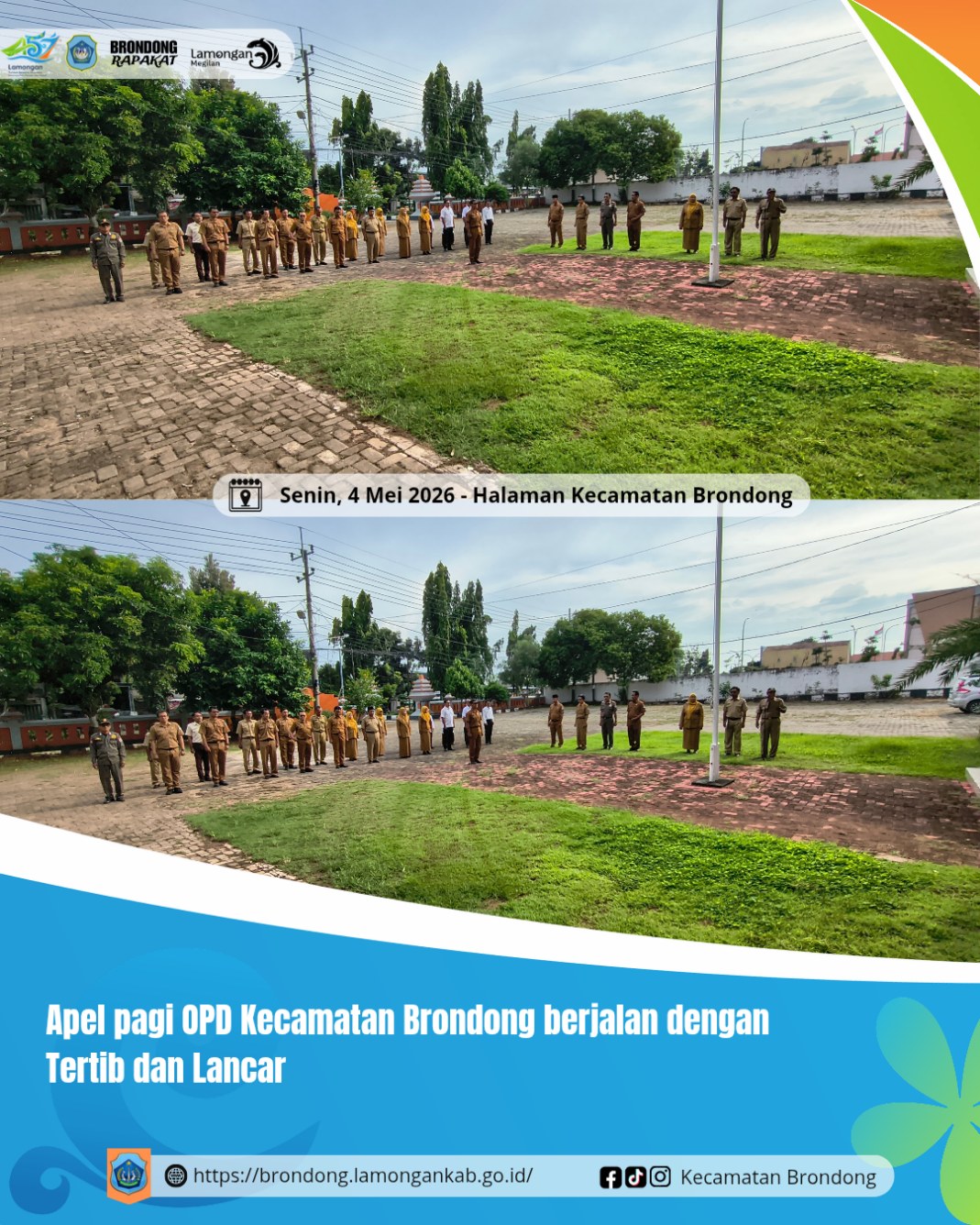 Foto: APEL PAGI DAN KOORDINASI PERANGKAT DAERAH KECAMATAN BRONDONG KABUPATEN LAMONGAN