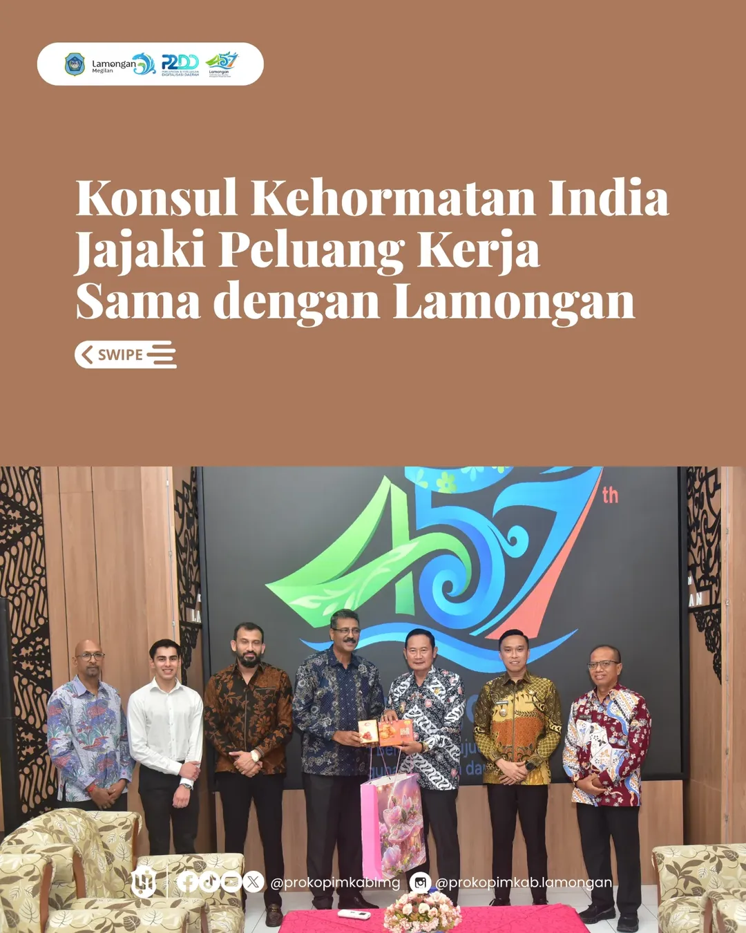 Foto: KUNJUNGAN KONSUL KEHORMATAN INDIA DI LAMONGAN