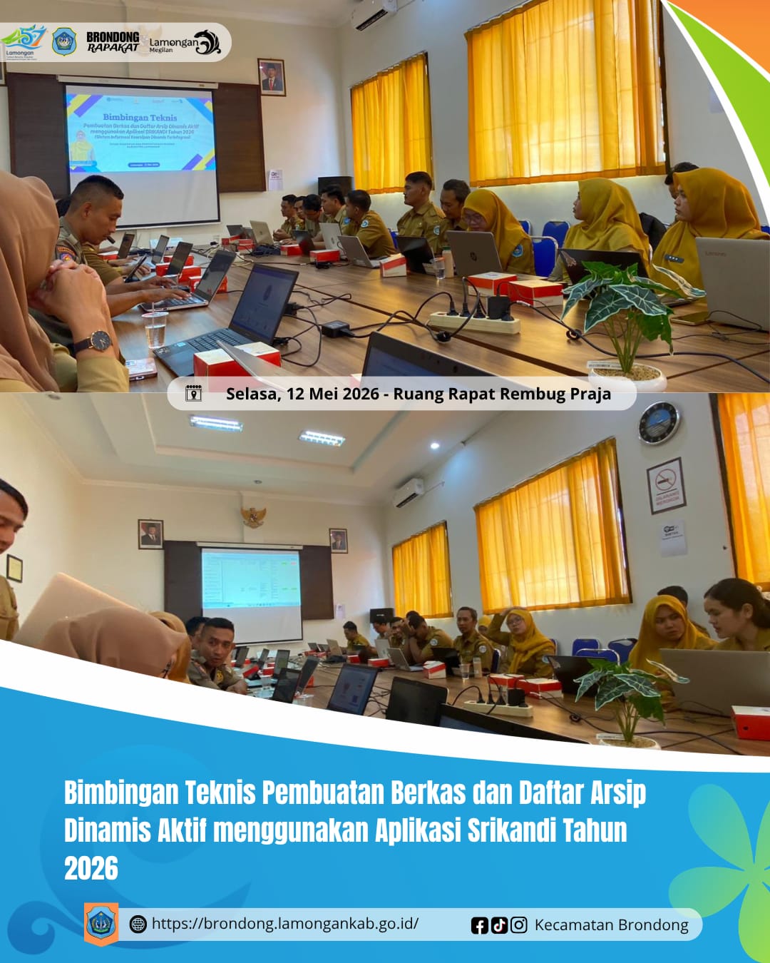 Foto: KECAMATAN BRONDONG IKUTI BIMTEK PENGELOLAAN ARSIP DINAMIS AKTIF MELALUI APLIKASI SRIKANDI TAHUN 2026