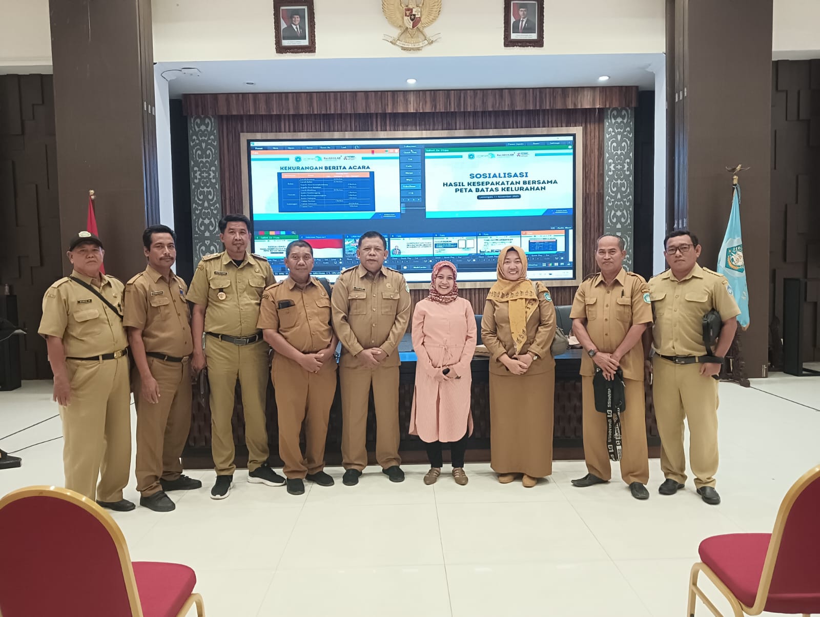 Foto: SOSIALISASI HASIL KESEPAKATAN BERSAMA PETA BATAS KELURAHAN