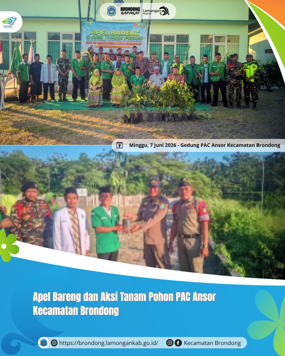 Foto: APEL BARENG DAN AKSI TANAM POHON PERINGATI HARI LAHIR PANCASILA DAN HARI LINGKUNGAN HIDUP DI KECAMATAN BRONDONG