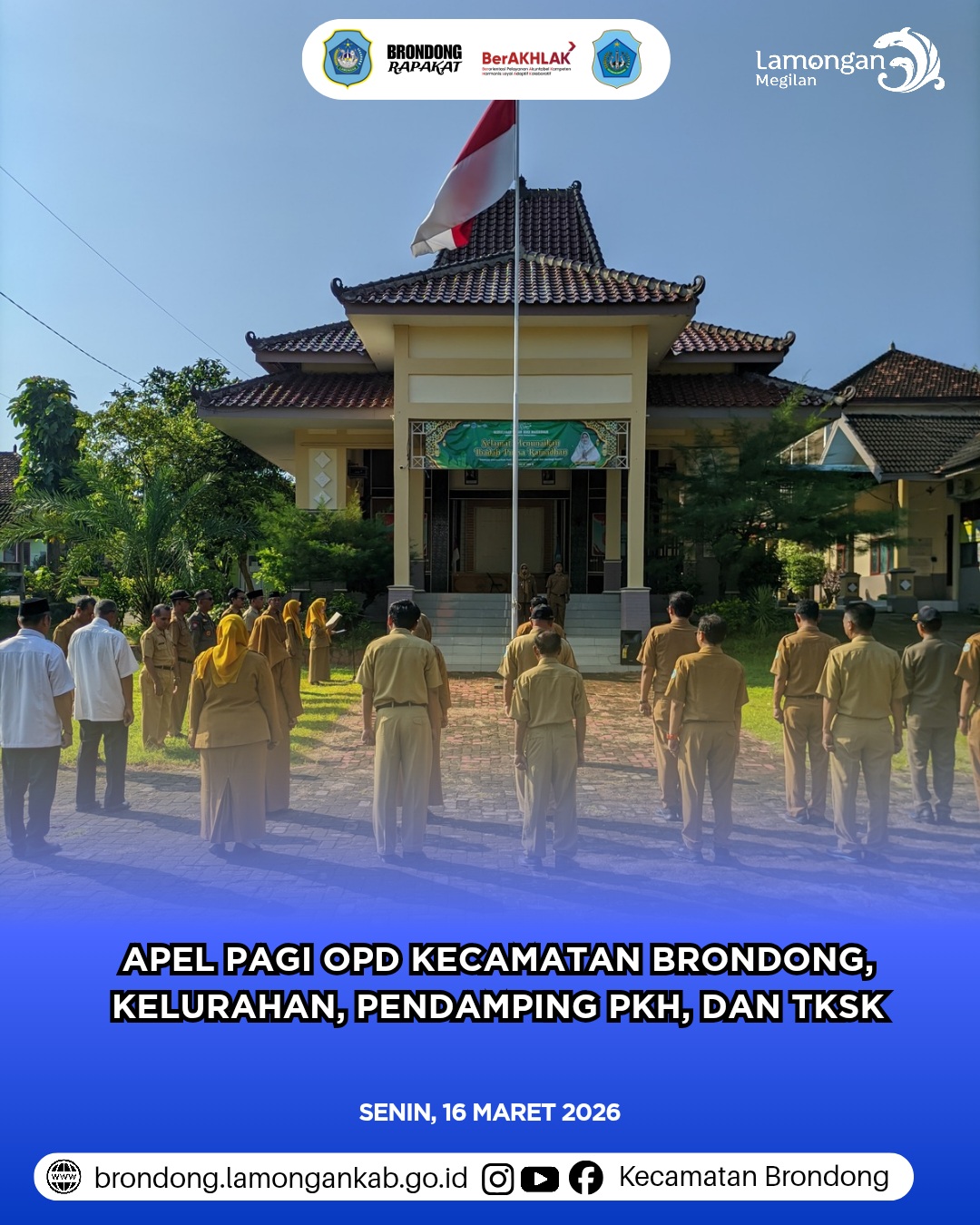 Foto: APEL SENIN PAGI KECAMATAN BRONDONG, CAMAT TEKANKAN MAKSIMALISASI TUPOKSI JELANG LEBARAN