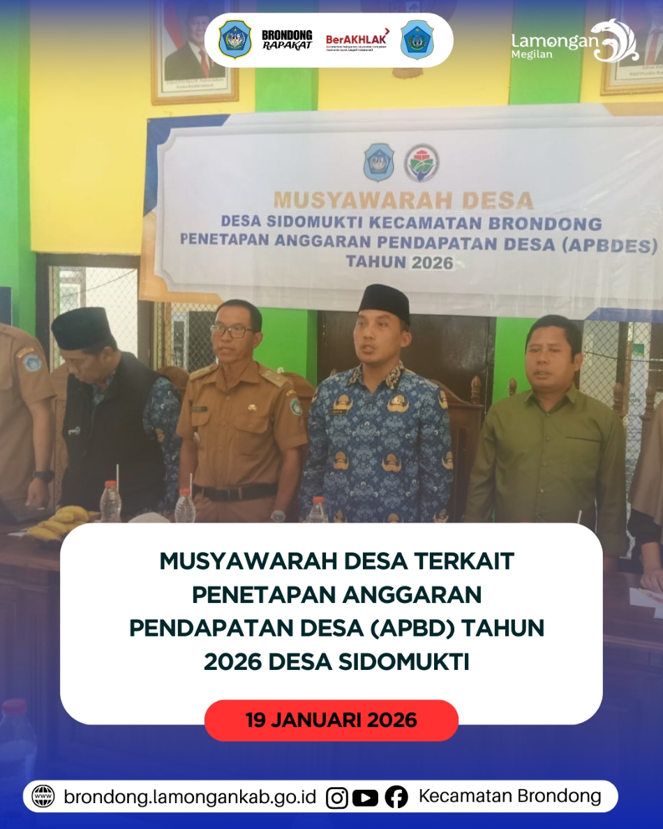 Foto: MUSYAWARAH DESA PENETAPAN APBDES 2026, WUJUD KOMITMEN TRANSPARANSI PEMBANGUNAN DESA SIDOMUKTI