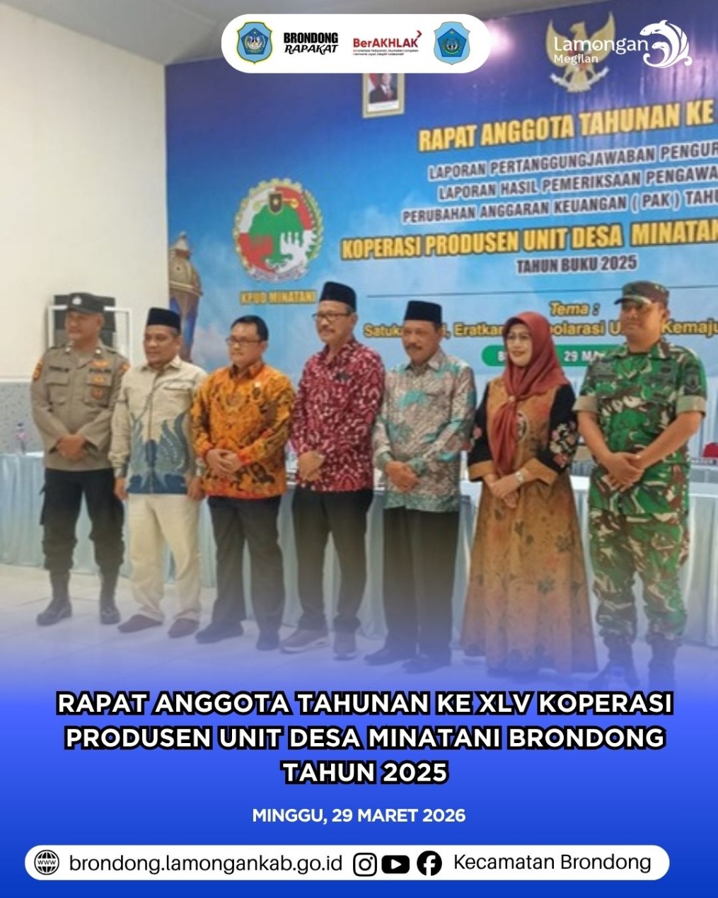 Foto: SATUKAN HATI, ERATKAN KOLABORASI: MENATAP MASA DEPAN KEMAJUAN EKONOMI MELALUI RAT KE-XLV KOPERASI MINATANI BRONDONG