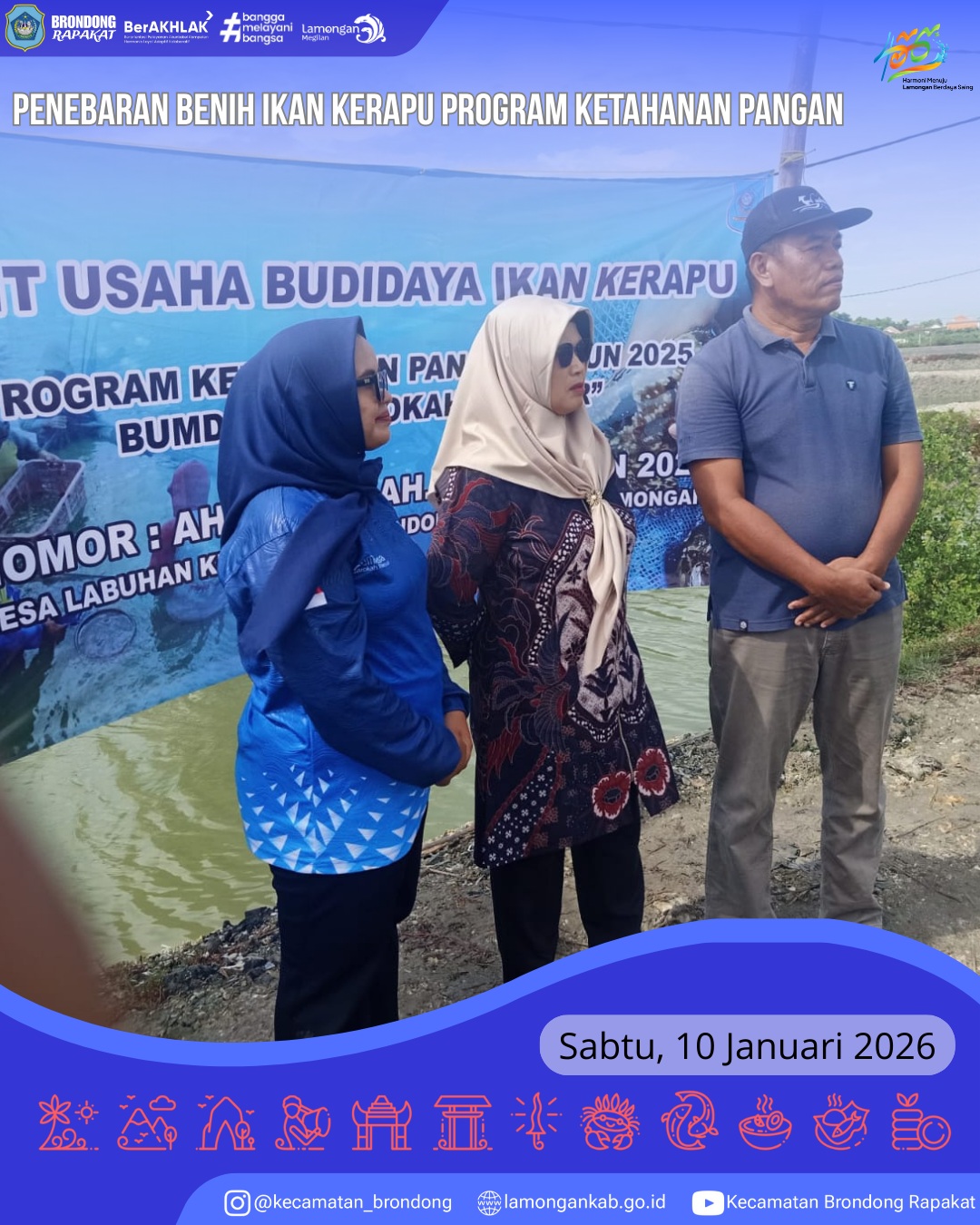 Foto: PERKUAT KETAHANAN PANGAN, DESA LABUHAN TEBAR BENIH IKAN KERAPU