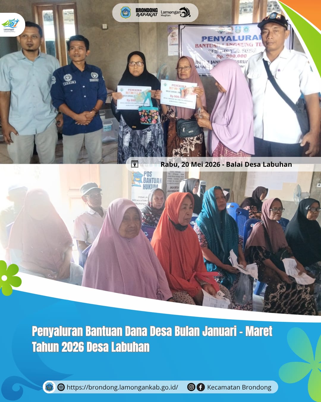Foto: PENYALURAN BANTUAN BLT-DD DI DESA LABUHAN
