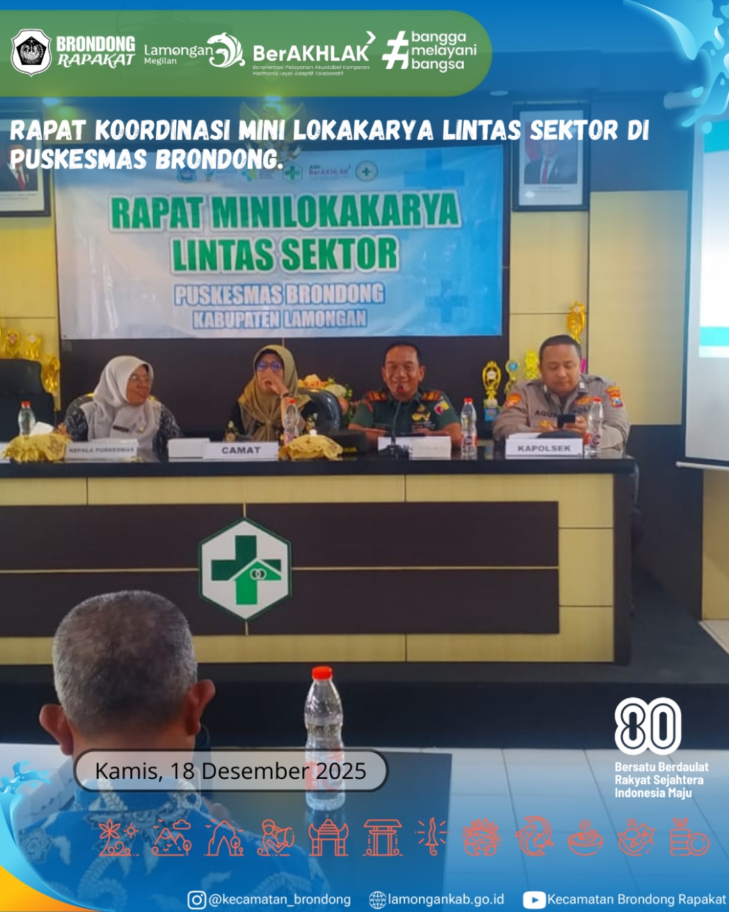 RAPAT KOORDINASI MINI LOKAKARYA LINTAS SEKTOR PERKUAT SINERGI LAYANAN KESEHATAN BRONDONG