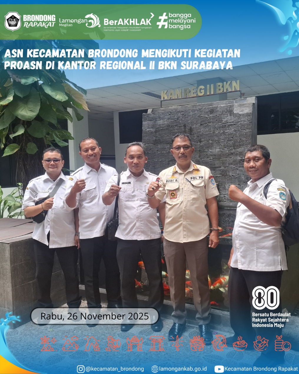 Foto: ASN KECAMATAN BRONDONG IKUTI PROASN DI KANTOR REGIONAL II BKN SURABAYA