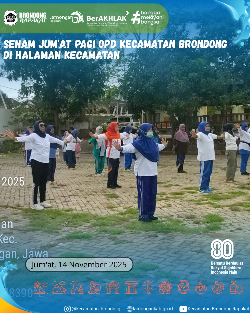 Foto: SENAM JUMAT PAGI OPD KECAMATAN BRONDONG DI HALAMAN KANTOR