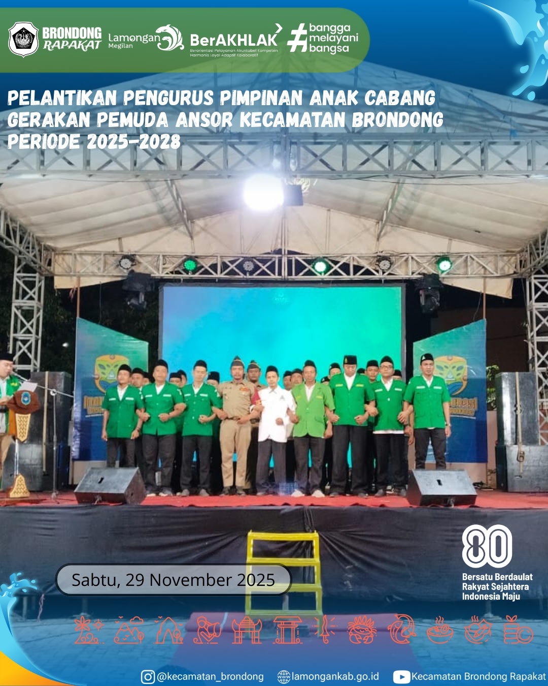 Foto: INAGURASI DAN PELANTIKAN PENGURUS PAC GP ANSOR KECAMATAN BRONDONG 2025–2028