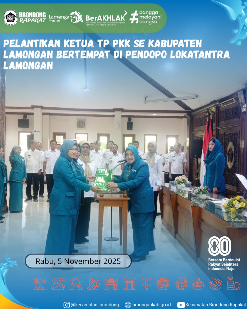 Foto: PELANTIKAN KETUA TP PKK SE-KABUPATEN LAMONGAN DI PENDOPO LOKATANTRA