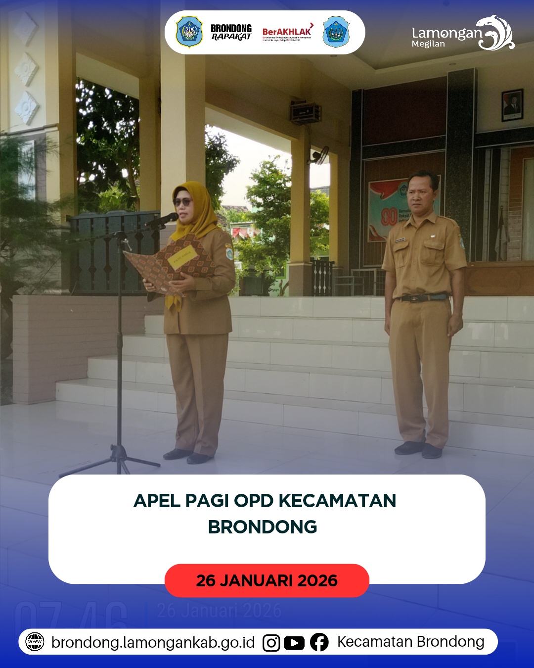 Foto: APEL PAGI OPD KECAMATAN BRONDONG TEGASKAN DISIPLIN DAN TUGAS SESUAI TUPOKSI