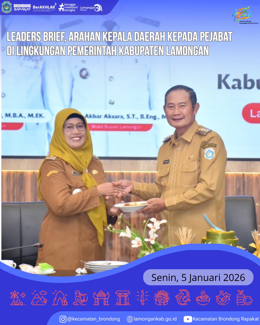 Foto: LEADERS BRIEF PERKUAT ARAH KEBIJAKAN PEMERINTAH KABUPATEN LAMONGAN