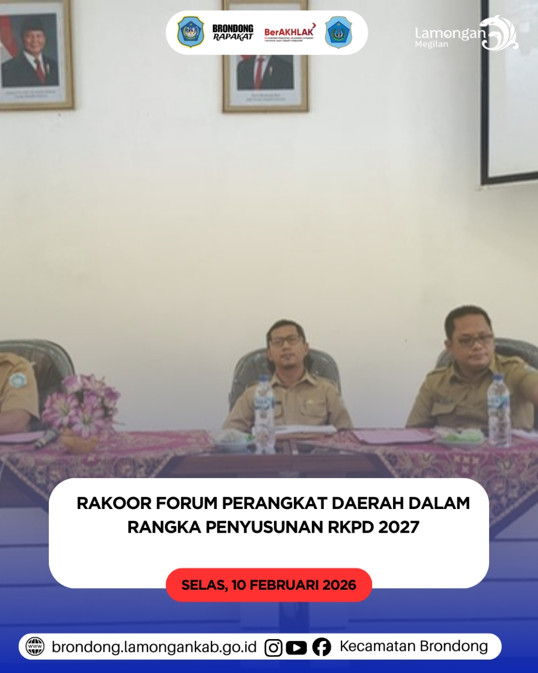 Foto: FORUM PERANGKAT DAERAH PENYUSUNAN RKPD 2027, PERKUAT SINERGI PEMBANGUNAN INFRASTRUKTUR LAMONGAN