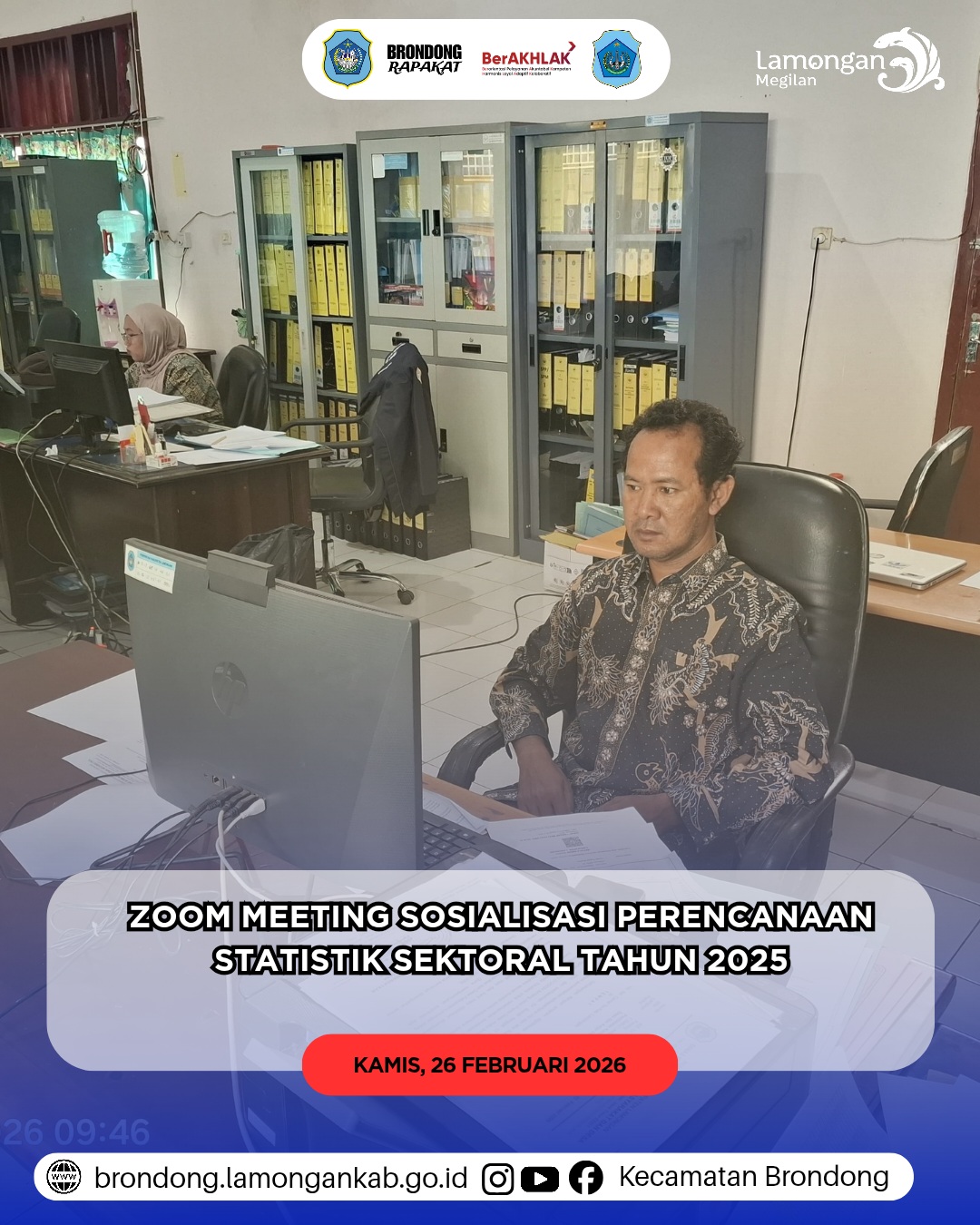 Foto: PERKUAT DATA PEMBANGUNAN, STAF PPM KECAMATAN BRONDONG IKUTI SOSIALISASI PERENCANAAN STATISTIK SEKTORAL 2025