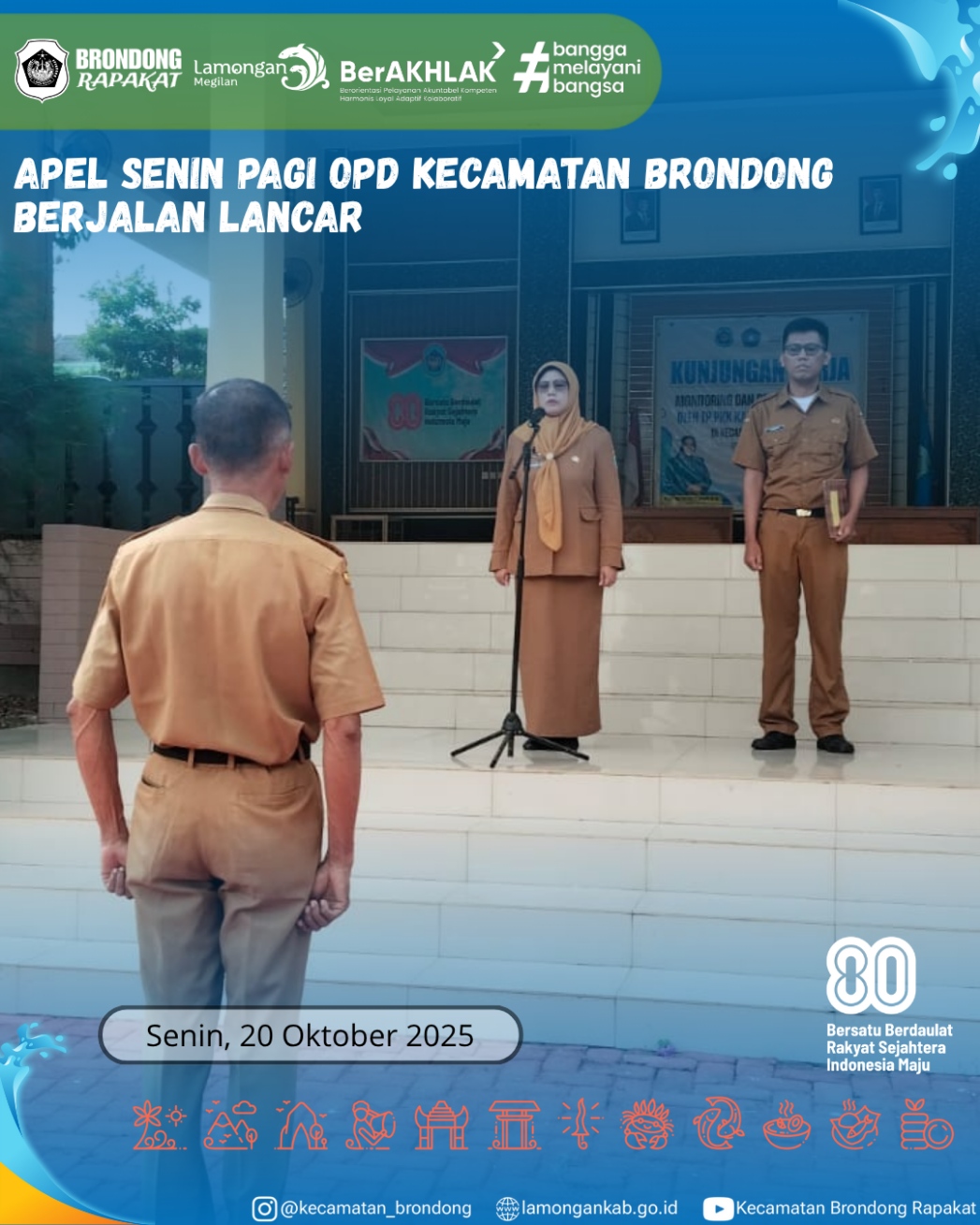Foto: APEL SENIN PAGI OPD KECAMATAN BRONDONG BERJALAN LANCAR