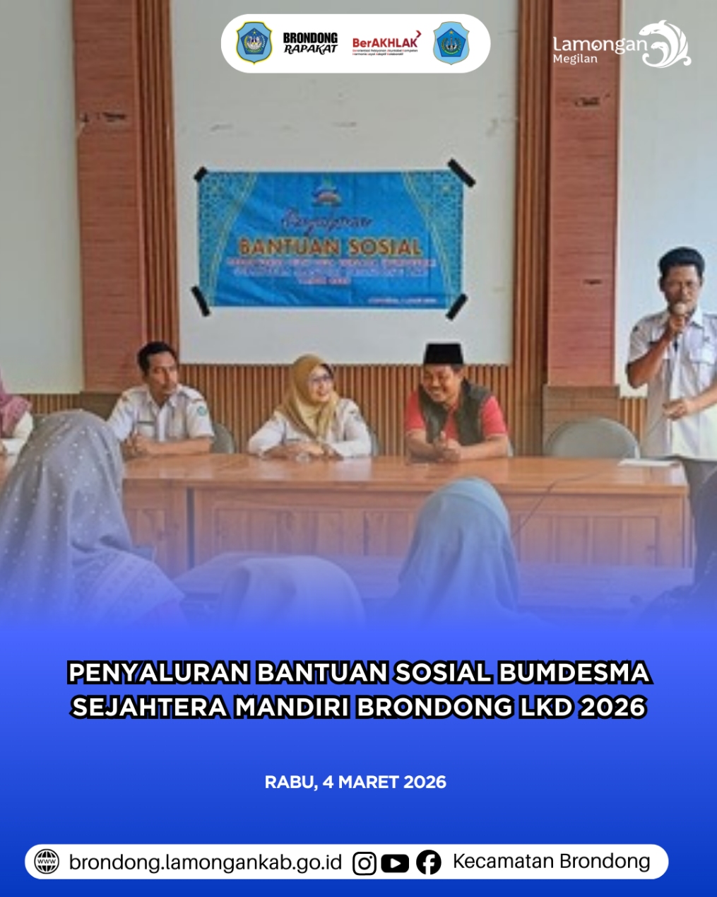Foto: PENYALURAN BANTUAN SOSIAL BUMDESMA SEJAHTERA MANDIRI LKD 2026, WARGA BRONDONG TERIMA MANFAAT