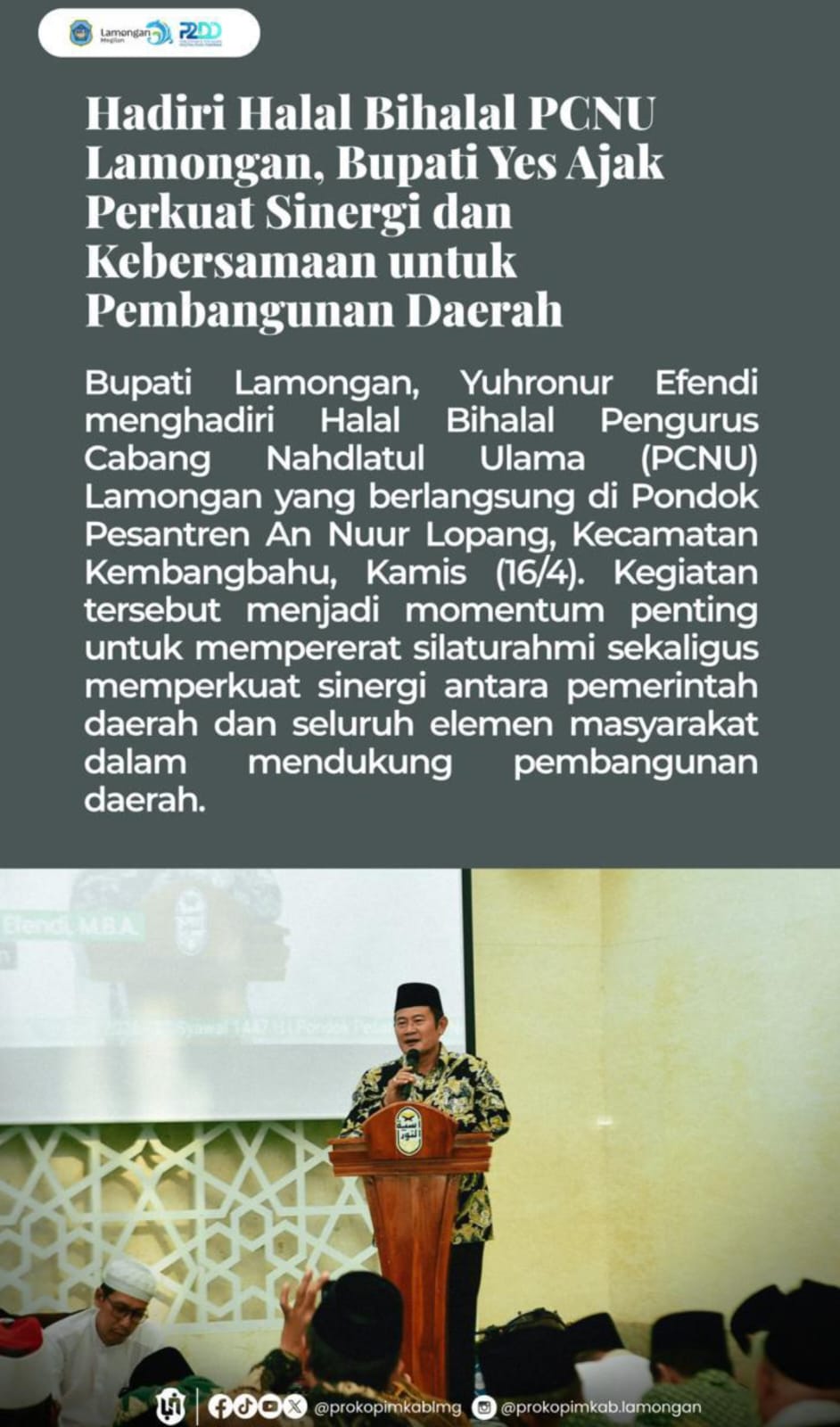 Foto: HALAL BIHALAL PCNU LAMONGAN