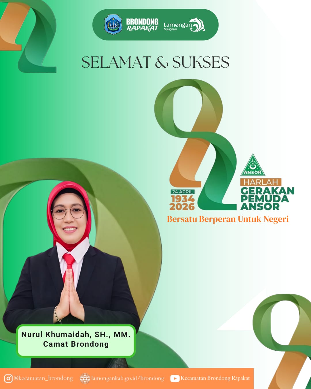 Foto: SELAMAT DAN SUKSES HARLAH KE-92 GERAKAN PEMUDA ANSOR