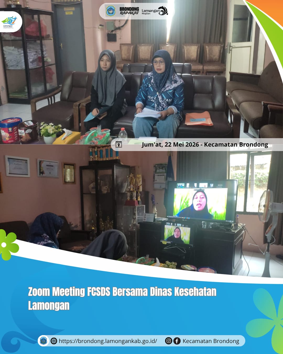 Foto: KECAMATAN BRONDONG IKUTI PERTEMUAN DARING PROGRAM FCSDS BERSAMA DINAS KESEHATAN KABUPATEN LAMONGAN