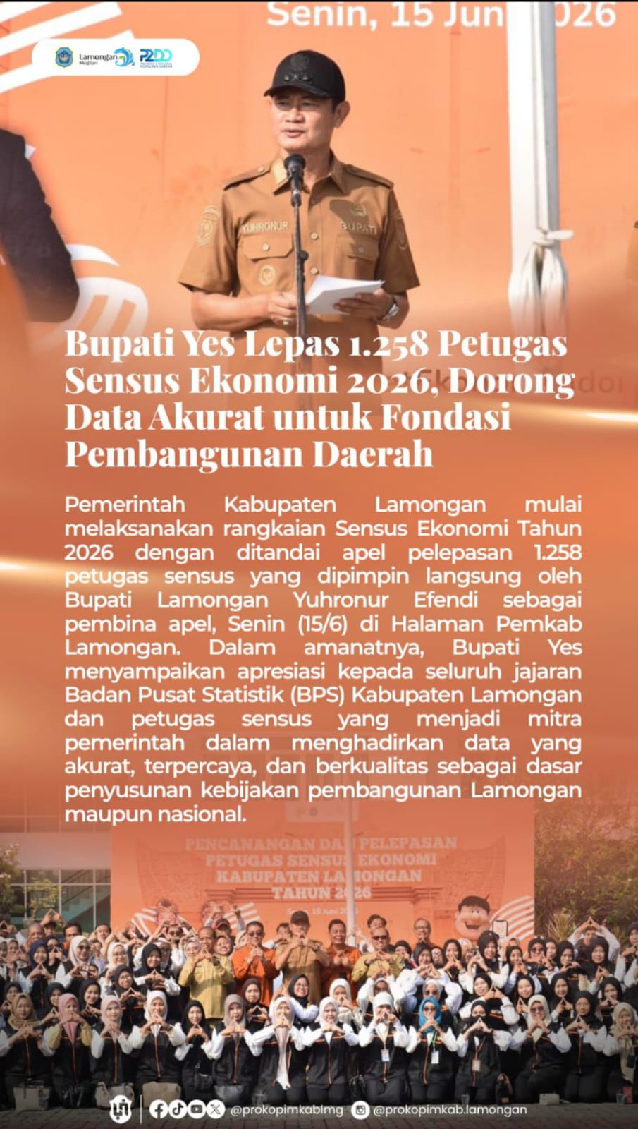 Foto: 1258 PETUGAS SENSUS EKONOMI 2026 KABUPATEN LAMONGAN