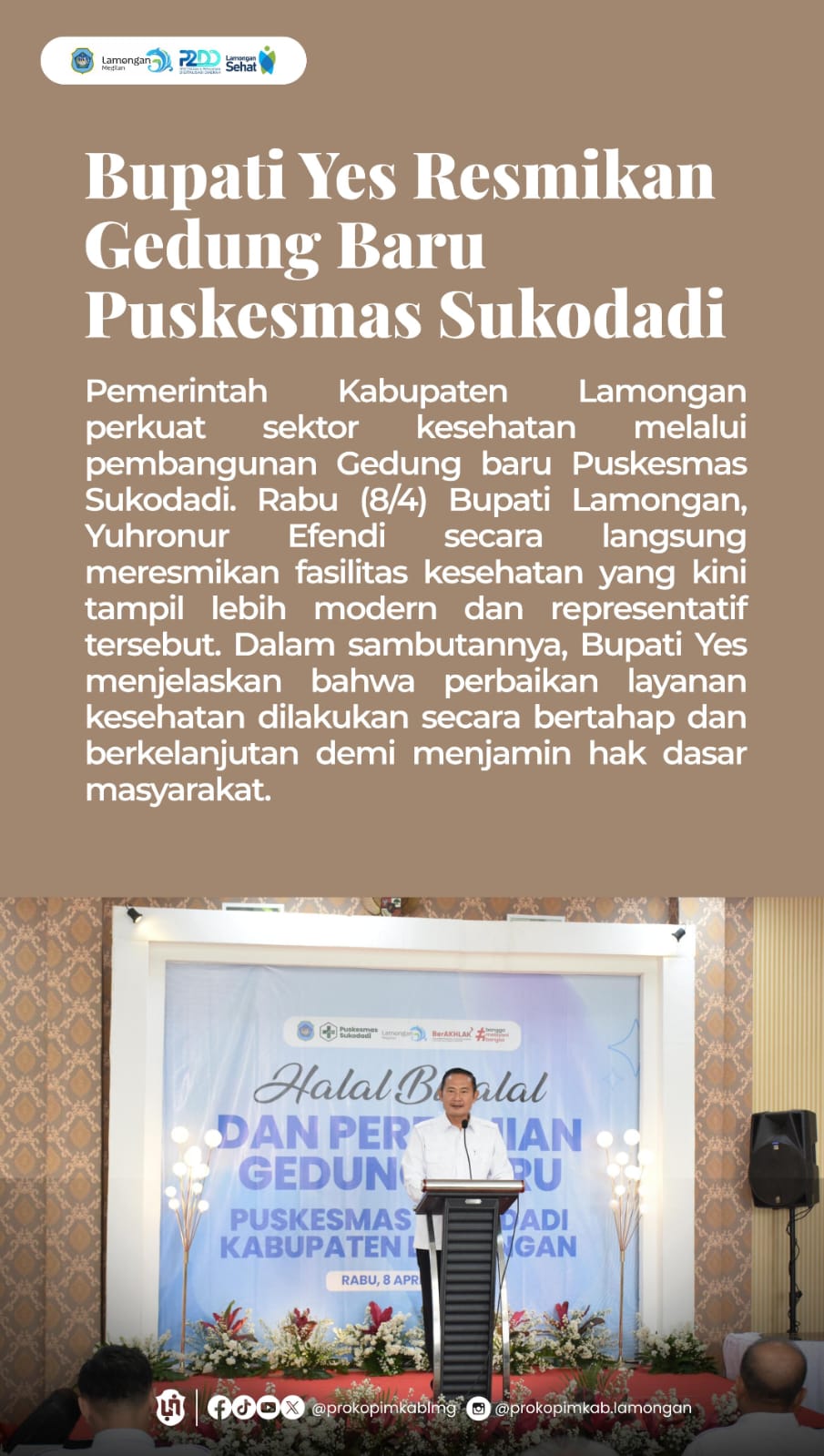 Foto: PERESMIAN GEDUNG BARU PUSKESMAS SUKODADI