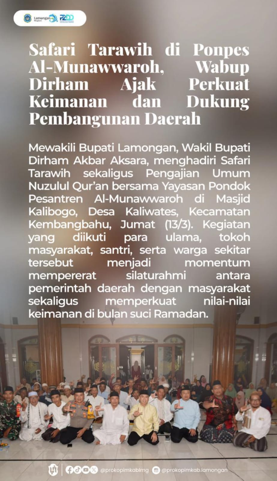 Foto: SAFARI TARAWIH DI POMPES AL-MUNAWWAROH