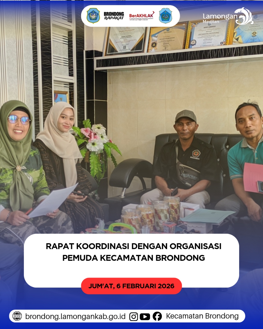 Foto: PERKUAT PERAN ORGANISASI PEMUDA, CAMAT DAN SEKCAM BRONDONG GELAR RAPAT KOORDINASI SELEKSI PEMUDA PELOPOR DESA 2026