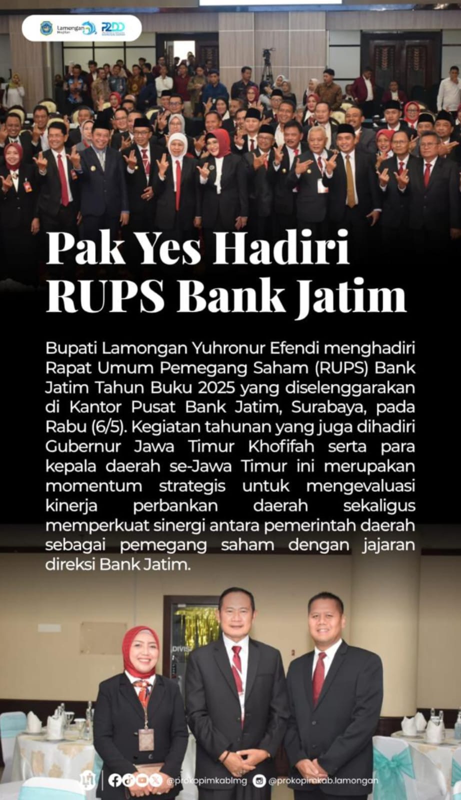 Foto: RAPAT UMUM PEMEGANG SAHAM BANK JATIM TAHUN BUKU 2025