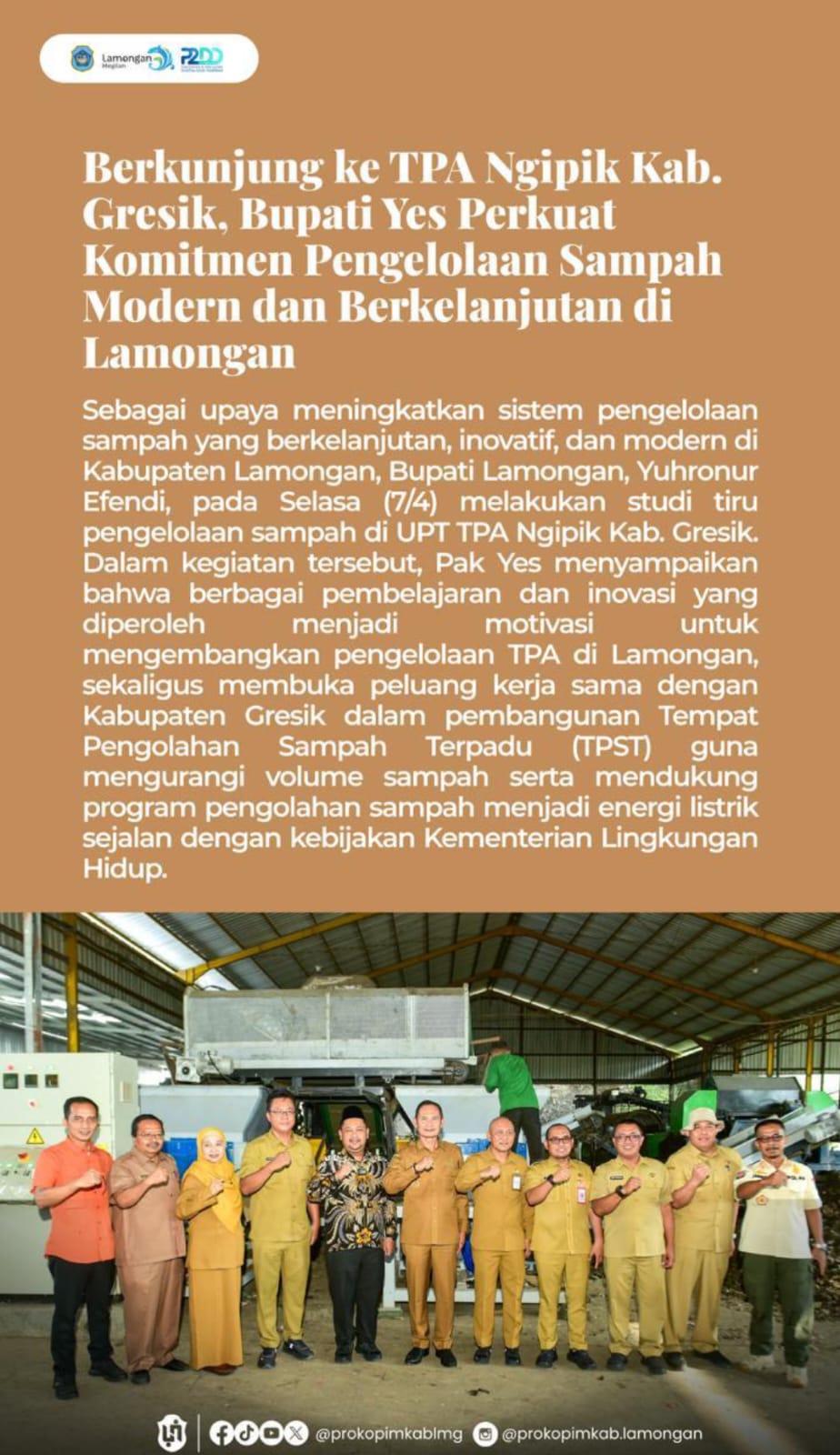 Foto: LAMONGAN DAN GRESIK, PERKUAT KOMITMEN PENGELOLAAN SAMPAH MODERN