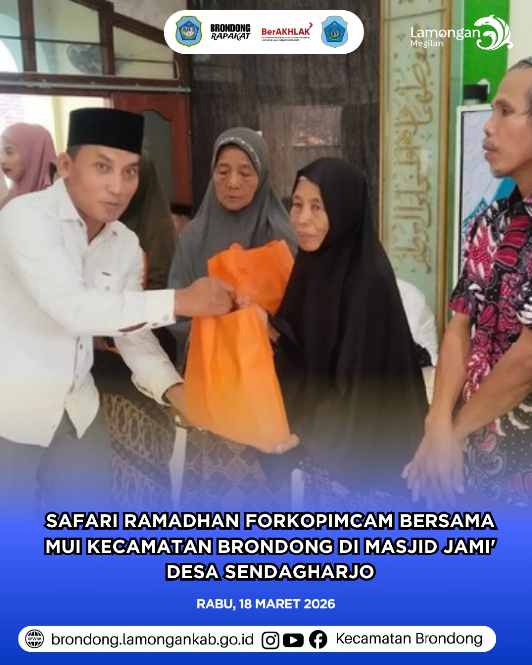 Foto: SAFARI RAMADHAN FORKOPIMCAM DAN MUI BRONDONG HADIRKAN KEBERSAMAAN DI DESA SENDANGHARJO
