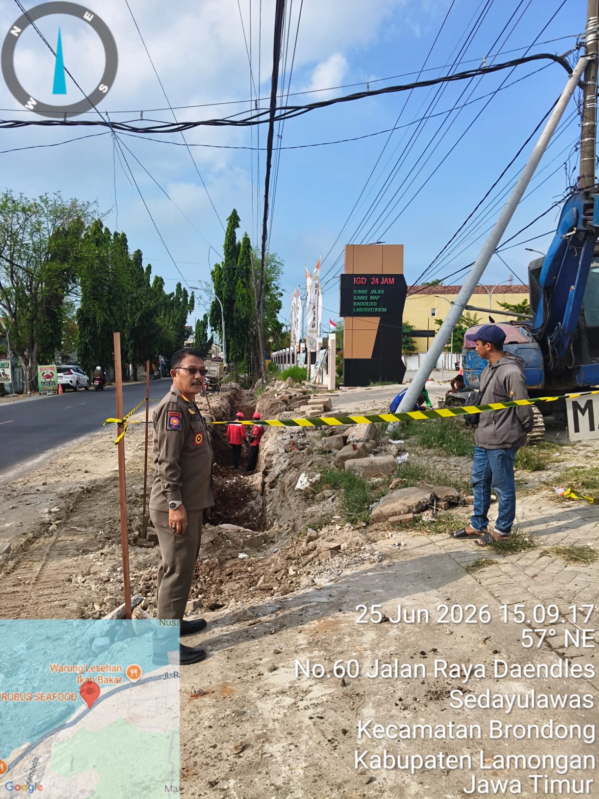 Foto: MONITORING GALIAN GORONG-GORONG DI DEPAN RSUD KI AGENG BRONDONG