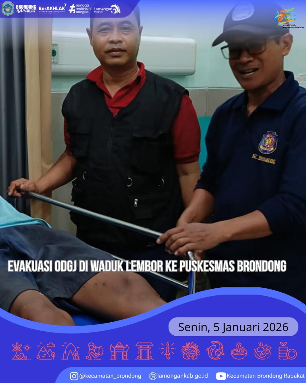 Foto: SIGAP DAN HUMANIS, TRANTIBUM DAN POLSEK BRONDONG TANGANI EVAKUASI ODGJ