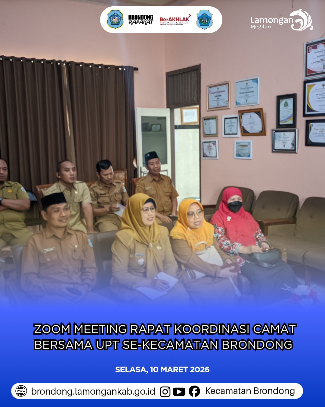 Foto: RAKOR CAMAT SE-KABUPATEN LAMONGAN BAHAS PERTUMBUHAN EKONOMI DAN ANTISIPASI CUACA