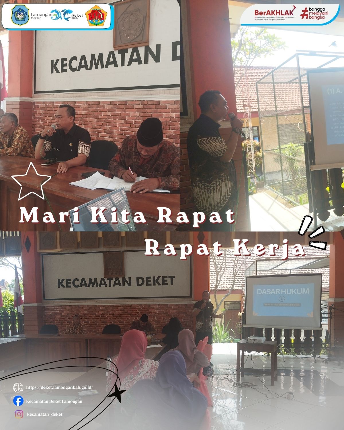Foto: RAPAR KOORDINASI SEKRETARIS DESA SE - KECAMATAN DEKET